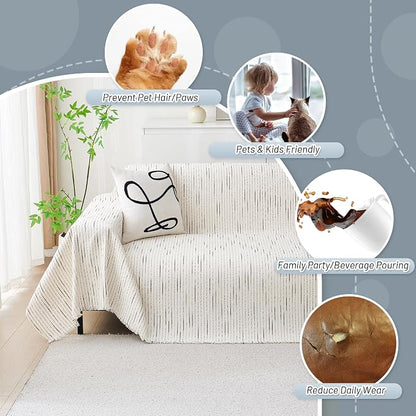 MYSKY HOME Couch Cover for Dogs, Sectional Couch Cover, Sofa Slipcovers - Image 5