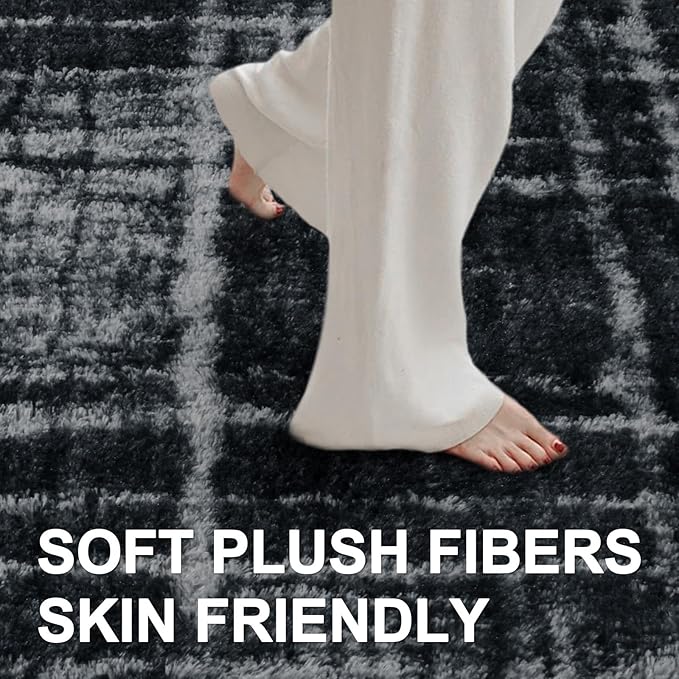 6x9 Ft Large Shag Rugs for Living Room Decor, Tie-Dyed Ultra Soft Fluffy Furry - Image 4