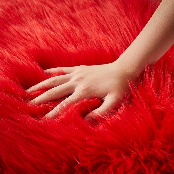 AMTOVO Faux Fur Rug, 2 x 6 ft Runner Area Rugs - Image 6