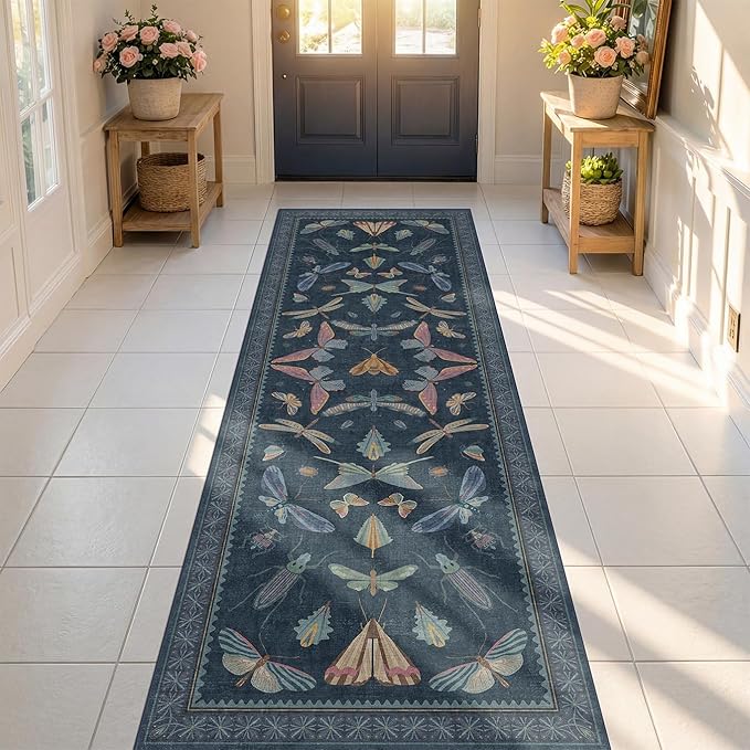 Vintage 2x10 Washable Entryway Indoor Runner Rug, Non Slip Carpet - Image 3