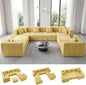 MONVANE Modular Sectional Sofa, Oversized 8 Seat Convertible U Shaped Couch by MONVANE