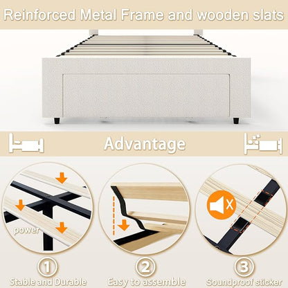 Twin Multifunctional Upholstered Bed，Children’s Bed - Image 7