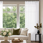 White Extra Wide Pinch Pleat Curtains 84 Inches Long 72 Wide Linen | Memory by DUKIYO
