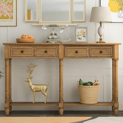 Merax Retro Console Table Sofa Table - Image 3