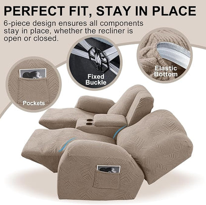6-Piece Recliner Loveseat Covers - Image 4