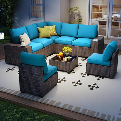 olimix 8 Piece Outdoor Patio Furniture Set, Outdoor Sectional Furniture - Image 9