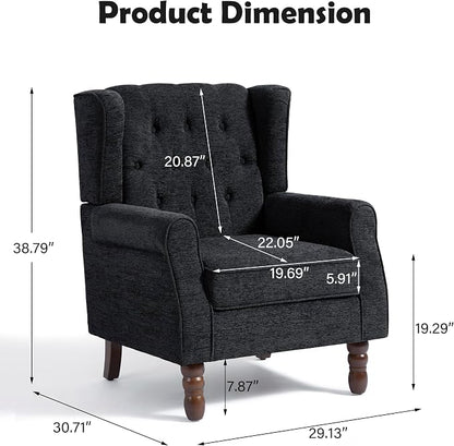 Mid-Century Modern Wingback Chair - Image 2