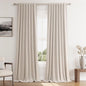 Oatmeal 100% Blackout Curtains 120 Inch Length 2 Panels Set by Guken