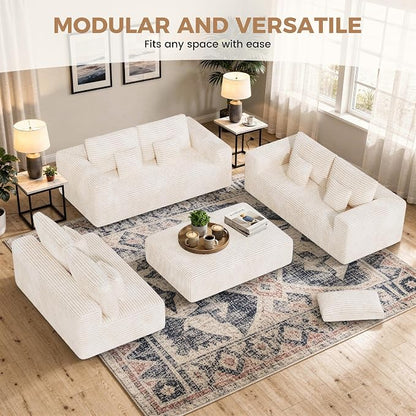 Luxanimarion 136'' Large Sectional Cloud Couches - Image 3