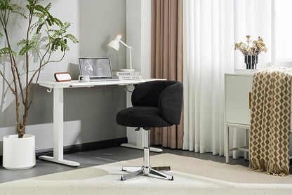 VINGLI Cute Small Swivel Desk Chair Comfy no Wheels, Ergonomic Low-Back Lumbar - Image 7