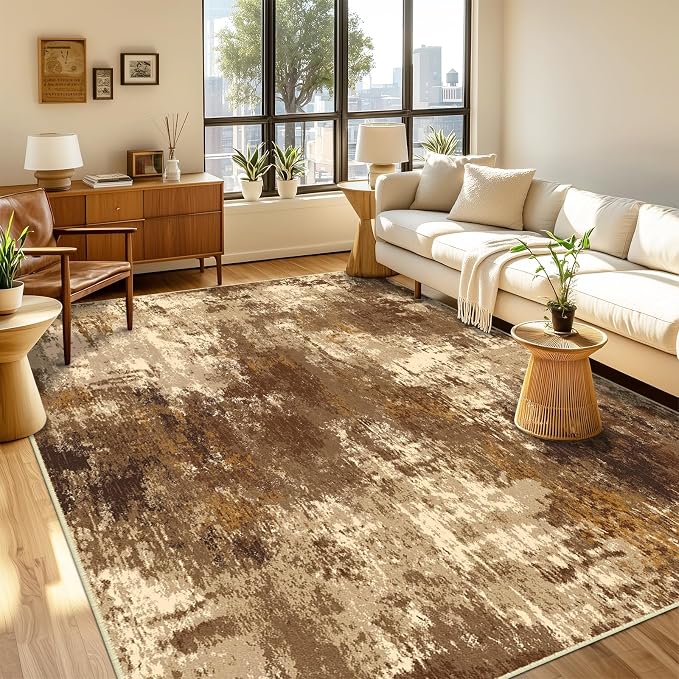 RELEANY Washable Runner 2'x10' Abstract Area Rug - Image 9
