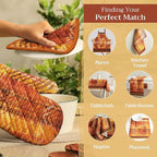 Maison d' Hermine Pot Holder 100% Cotton Potholder Heat Resistant (8"x8") with Loop Hot Pads for Gifts, Kitchen, Baking, Chef, Barbeque & Microwave, Thanksgiving Tartan - Thanksgiving/Christmas