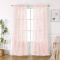 Furman Extra Long Blush Pink Sheer Curtains 96 inches Long by OWENIE