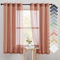 NICETOWN Washed Linen Curtains for Window, Grommet Natural Linen Semi Sheer by NICETOWN