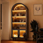 Wildhome Wooden Arched Bookshelf, 5-Tier Shelf, Farmhouse Storage Display by WildhomeYourHomeFurnishingSolution
