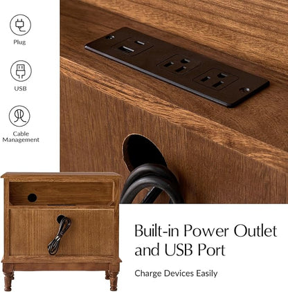 HULALA HOME Solid Wood Storage End Table - Image 4