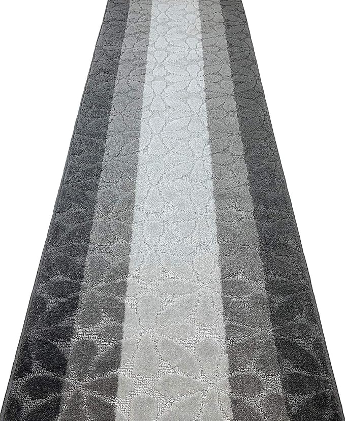 30 Ft Gray Extra Long Hallway Runner Rug, Non Slip Washable, Pet Friendly | - Image 3