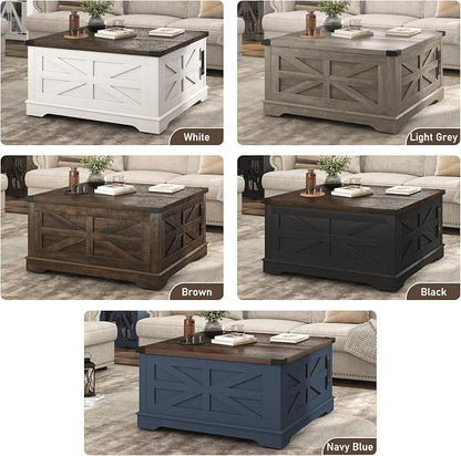 Hlivelood 36" Farmhouse Movable Lift Top Coffee Table - Image 8