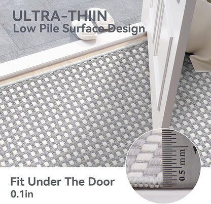 Indoor Front Door Mat Entryway Rug Non Slip Washable Gray 2x3 ft | Front Entry - Image 5