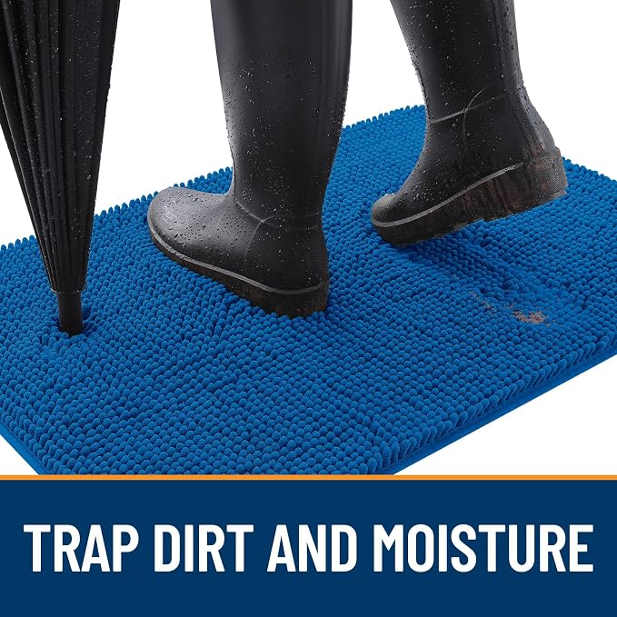OLANLY Dog Door Mat for Muddy Paws 59x35, Super Absorbent Chenille Mud Mat | - Image 2