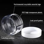 Patelai 4 Pieces Round Wide-mouth Leak Proof Plastic Container Jars with Lids for Travel Storage Makeup Beauty Products Face Creams Oils Salves Ointments DIY Making(4 Ounce,White)