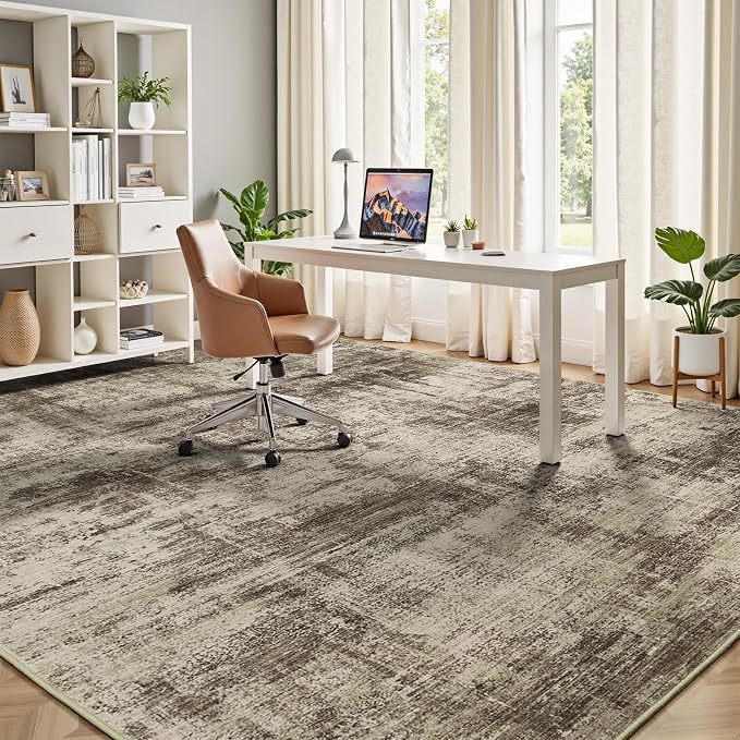9x12 Area Rug for Living Room, Abstract Washable Non-Slip Large Rugs, Dining - Image 4