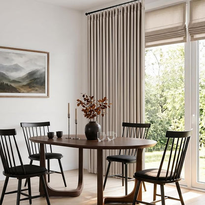 60 Inch Extra Wide 100% Blackout 92 Inch Curtains 1 Panel, Burlywood Birch | - Image 7