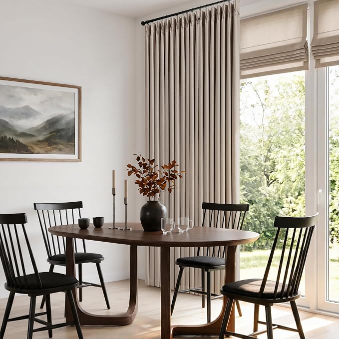 60 Inch Extra Wide 100% Blackout 96 Inch Curtains 1 Panel, Burlywood Birch | - Image 6