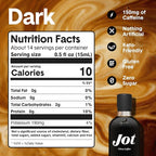 Jot Coffee Concentrate (Dark) High Caffeine Cold Brew Coffee Concentrate Liquid for Iced Coffees, Instant Espresso, Hot or Cold Instant Coffees - Makes 14 Cups, 150mg Caffeine/Tbsp, Sugar Free