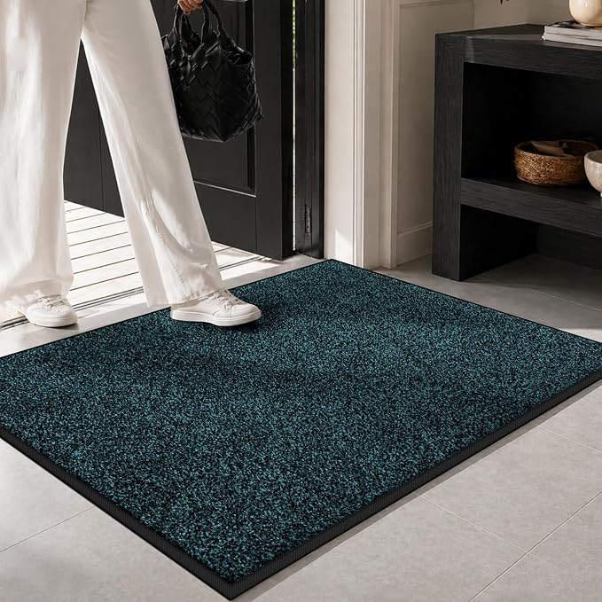 Super Absorbent Front Door Mat, 29.5" x 17", Non-Slip Washable Indoor Doormats - Image 2