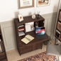 Foldable Desk Cabinet with Storage Drawers & Shelves by Unknown