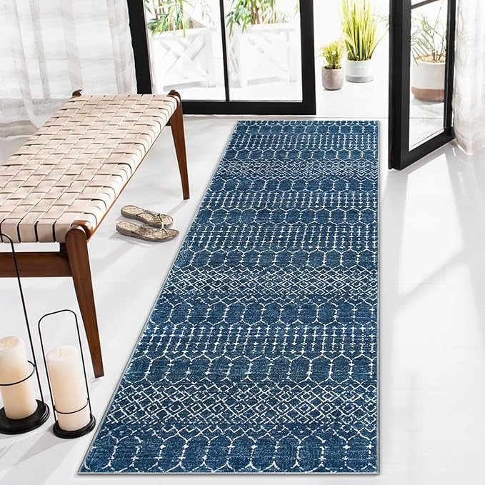 Lahome Moroccan Washable Runner Rug 2x10, Non Slip Hallway Runner Rug 10 Ft - Image 7