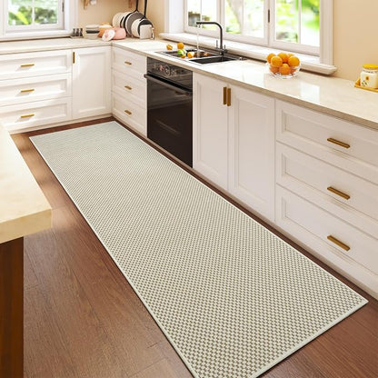 Kitchen Runner Rug Mat Non Slip Hallway Runner Washable Beige 2x6 ft | Boho by YDKGL