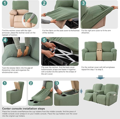 Genina Recliner Loveseat Covers - Image 7
