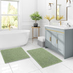 Arotive Luxury Chenille Bathroom Rug Mat, Extra Soft Thick Absorbent Shaggy Bath Rugs, Non-Slip Machine Wash Dry, Plush Bath Mats for Bathroom, Shower and Tub, 36x24, Sage Green