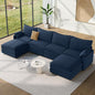 Vesgantti 142" U Shaped Sectional Couch, Comfy Cloud Modular Sectional Sofa by Vesgantti