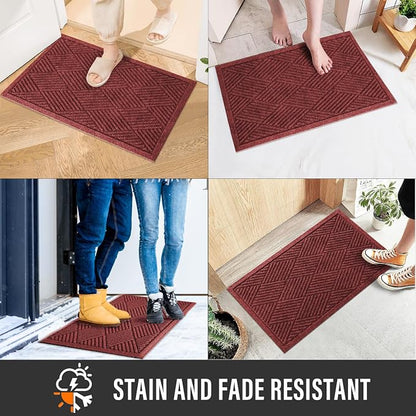 Durable Front Door Mat, Absorbent Muddy Dirt Resist Welcome Door Mats Outdoor - Image 5