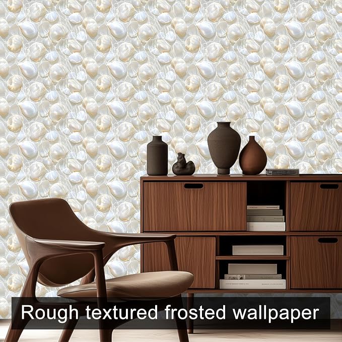 HOMETITUTE Pearl Pattern Wallpaper Peel and Stick Self Adhesive Vinyl Wall - Image 9