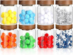 Glass Spice Jar Coffee Sugar Container Airtight Glass Jar Food Storage Canisters Bottle for Kitchen Seasoning Tea Herb Overnight Oats Bar Parfait Snacks (8 * 150ml(5oz))