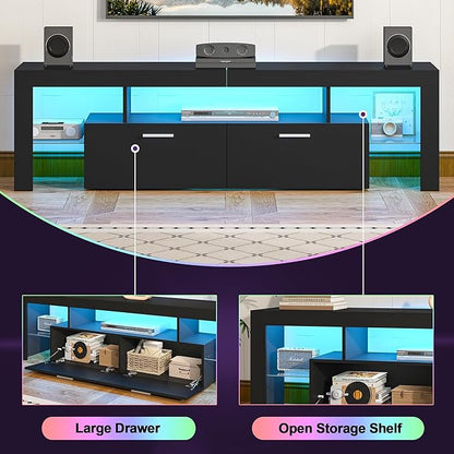 Clikuutory Modern Lighting 63 inch TV Stand - Image 4