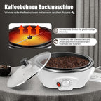 Coffee Roaster Machine for Home Use, 800W Tostadora De Cafe Coffee Bean Roaster Adjustable Temperature with Stir Bar And Glass Cover for Beans, Red Beans, Nuts