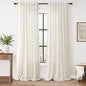 Modern Linen Curtains for Living Room 120 Inches Long Light Filtering Semi by Nanspring