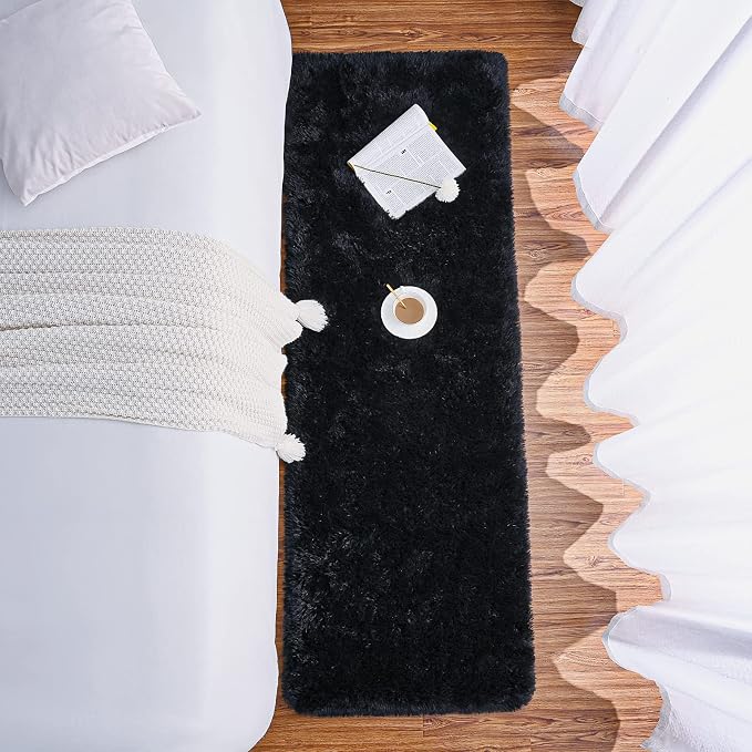 Chicrug Soft Runner Rugs for Bedroom Living Room Plush Fluffy Rug 2x5 | Shag - Image 5