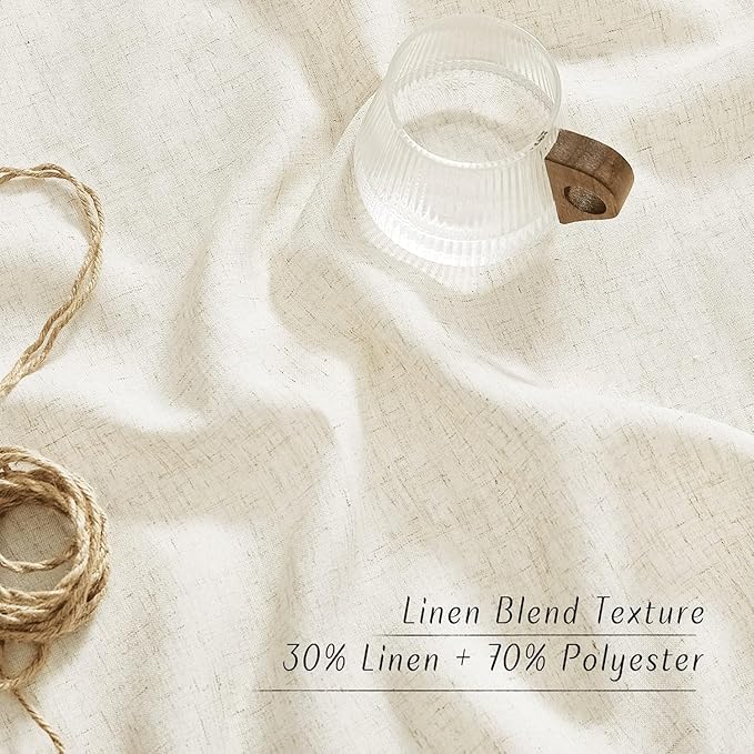 NICETOWN Flax Natural Linen 78 inch Curtains - Image 4