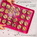 Great Jones Big Chill Wire Cooling Rack (Pepper) – 16.25" × 11.25" Heavy-Weight Aluminized Steel,Nonstick Baking Rack – Oven Safe 450 °F, Bacon & Cookie Cooling Rack – Fits Half Sheet Pans