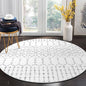 Lahome Moroccan Round Area Rug 5Ft Machine Washable Soft Round Bedroom Rugs by Lahome