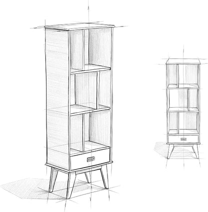 SIMPLIHOME Draper 22 inch Mid-Century Modern 6 Cubbie Bookcase - Image 14