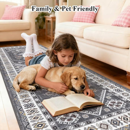 HEBE Boho Kitchen Mats for Floor 24''x72'', Non Slip Washable Runner Rug | - Image 3