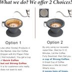 Collapsible Coffee Dripper Pour Over Coffee Filter, Silicone Reusable Coffee Maker,Paperless Coffee Brew Maker,Dishwasher Safe,Carabineer for Hiking, Backpacking,Camping,Home,Office(Grey)