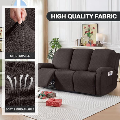 Timeles Recliner Covers for 3 Seater Reclining Couch Covers Sofa Slipcover - Image 2